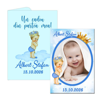 Marturii botez baieti printisor magnetice personalizate
