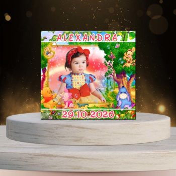 Marturii botez Winnie The Pooh magnetice personalizate