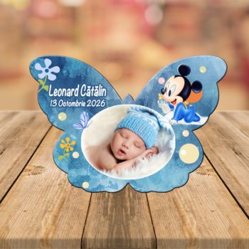 marturie magnetica fluture mickey mouse personalizata