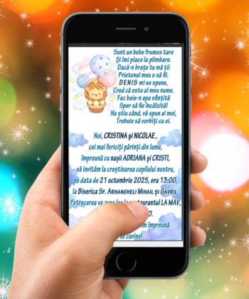 Invitatii botez electronice