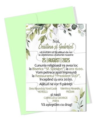Invitatie Nunta Puzzle – Originala si Eleganta - Puzzle Personalizat