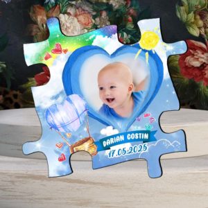 Marturii Botez Magnet Cu Poza Puzzle - Magneti Personalizati