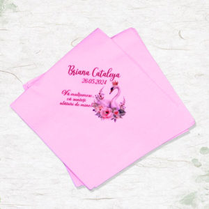 Servetele Botez Lebada - Servetele Personalizate
