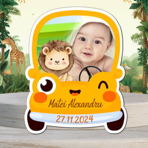 Marturii Botez Safari Baieti - Magneti Botez Masinuta Safari