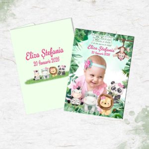 Invitatii Botez Safari - Invitatii Botez Fetite - Invitatii Botez Ploiesti