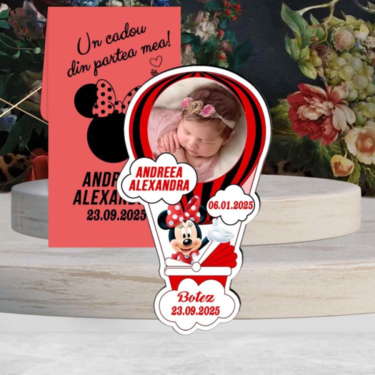 Magneti Botez Minnie Mouse - Marturii Botez Fete