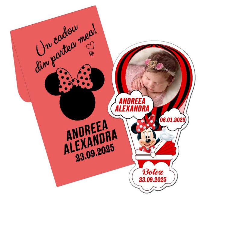 Magneti Minnie Mouse rosu si negru
