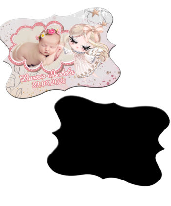 Magneti botez fetite balerina, plicuri incluse, forma vintage