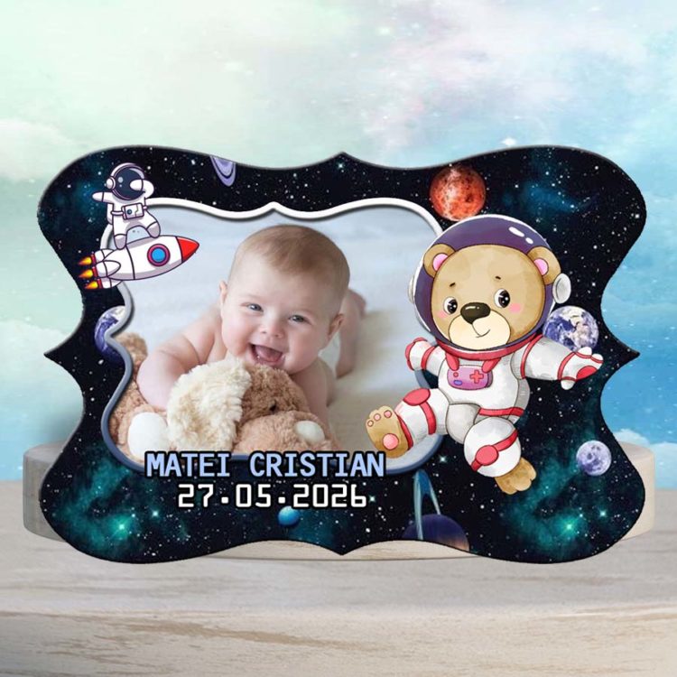 Marturii botez baieti, ursulet astronaut