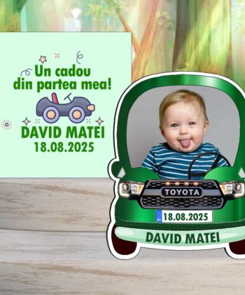 Marturii botez baiat, magneti masinuta Toyota