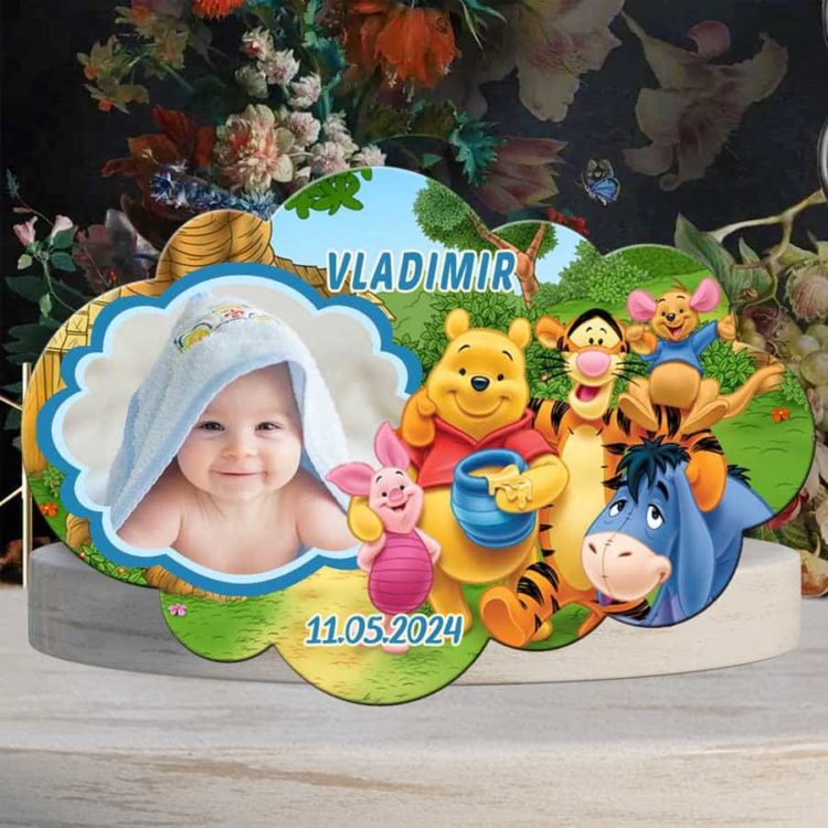 Magneti botez baiat Winnie The Pooh - Marturii Botez Winnie The Pooh