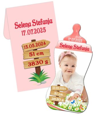 Magneti botez fetita biberon