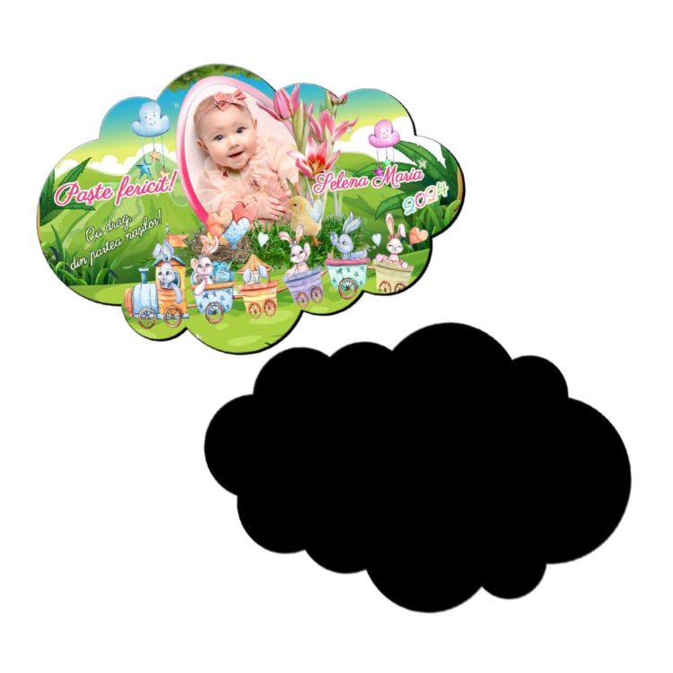 Magnet cadou de Paşte, cu drag din partea naşilor, fetiţă