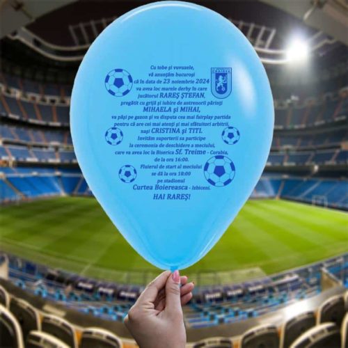 Invitații botez balon fotbal