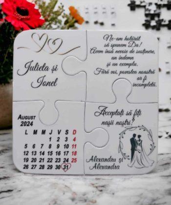 Invitație magnetică surpriză: Îmbrățișați rolul de nași într-un mod inedit și personalizat!