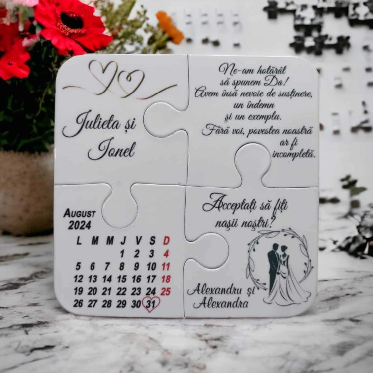 Invitație magnetică surpriză: Îmbrățișați rolul de nași într-un mod inedit și personalizat!