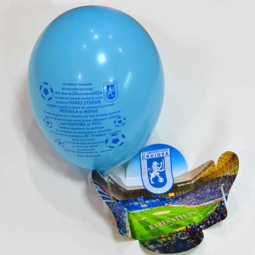 Invitații botez balon fotbal