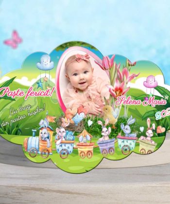 Magnet Paste personalizat cu poza varianta fetita – text roz