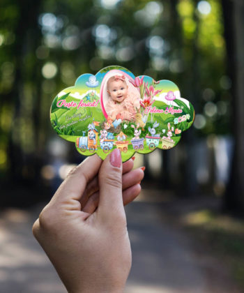 Magnet personalizat de Paste cu poza pentru fetita – cadou simbolic