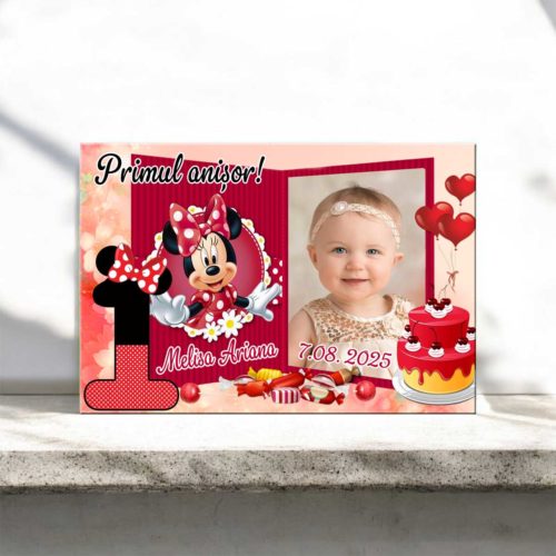 Magneti aniversare 1 AN Minnie Mouse