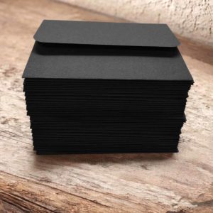 Plicuri Negre 10,5 x 7,5 cm – Set 100 Bucati