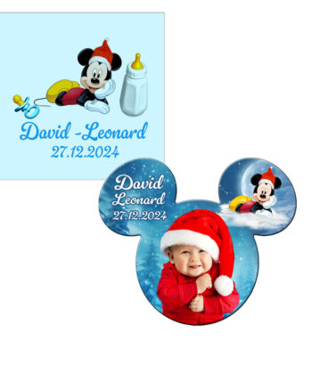 Marturii botez Craciun Mickey Mouse -  Marturii Magnetice - Marturii botez baiat