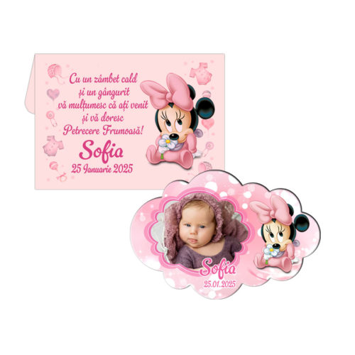 Marturii Botez Magneti Minnie Mouse - Marturii Botez Fete