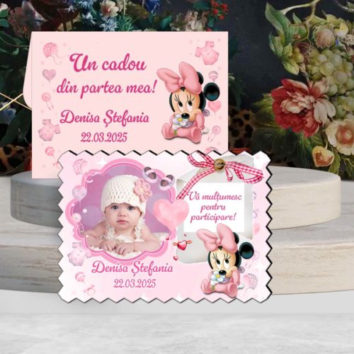 Marturii Botez Magnet Minnie Mouse - Marturii botez fetita