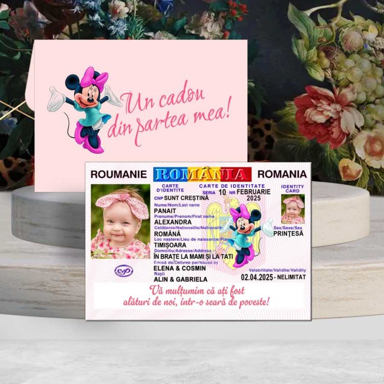 Marturii Botez Fete Minnie Mouse - Marturii Botez Buletin