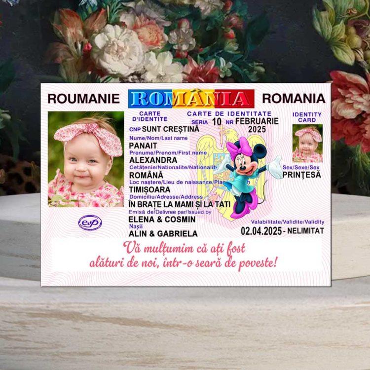 Marturii Botez Fete Minnie Mouse - Marturii Botez Buletin