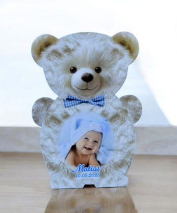 Invitatii botez ursulet 680978 personalizate cu poza si text