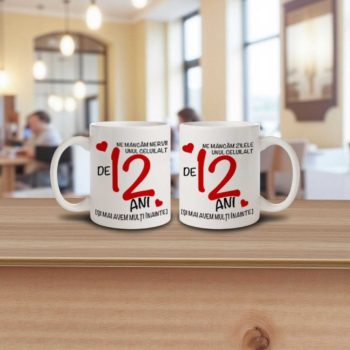 set 2 cani personalizate cadou aniversare casatorie