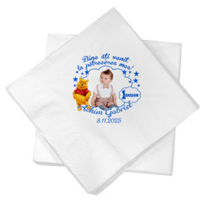 Servetele Personalizate Botez SPB3 - Servetele Winnie The Pooh