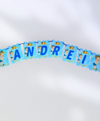 Ghirlanda nume botez micul print, ghirlanda cu nume botez, ghirlanda botez