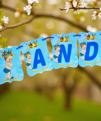 Ghirlanda nume botez micul print, ghirlanda cu nume botez, ghirlanda botez
