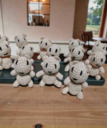 Marturii Botez Ursulet Crem - Marturii Botez Crosetate