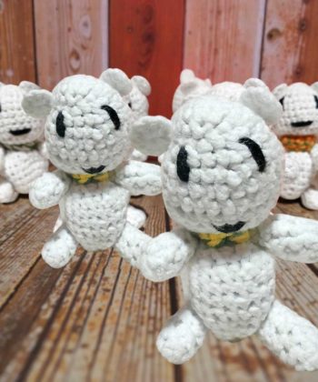 Marturii Botez Ursulet Alb - Marturii Botez Crosetate