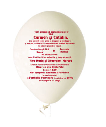 Invitatii Nunta Balon
