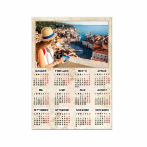 Calendar magnetic personalizat cu poza – rama magnetica pentru frigider