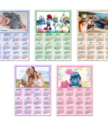 Calendar magnetic personalizat cu poza si text – diferite modele si tematici
