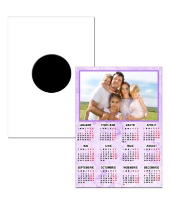 Calendar magnetic personalizat cu suport magnetic – spate rama magnetica