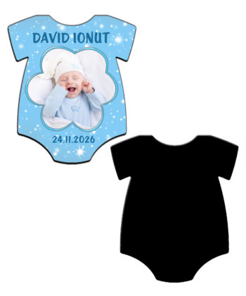 marturii botez baieti magnet tricou fata verso