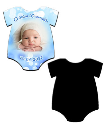 marturie botez magnet tricou fata si verso