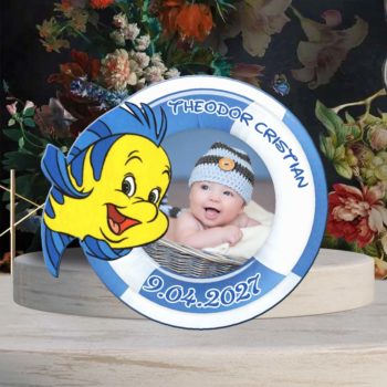 Marturii botez baieti magnet pestisor personalizat