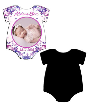 marturii botez fetita magnet tricou fata verso