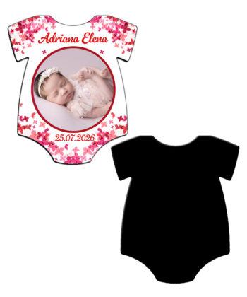 marturii botez fetita magnet tricou fata verso