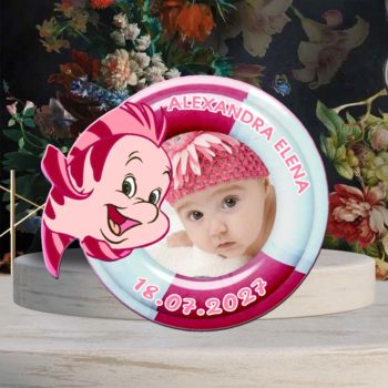Marturii botez fetite magnet pestisor personalizat