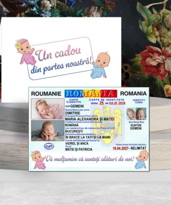marturii botez gemeni fetita si baiat magneti buletin cu plic alb