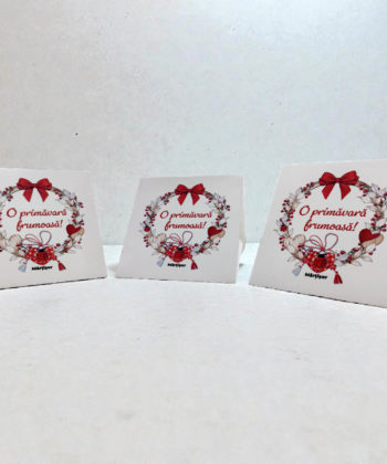 plicuri pentru martisoare personalizate cu flori rosii set 100 buc