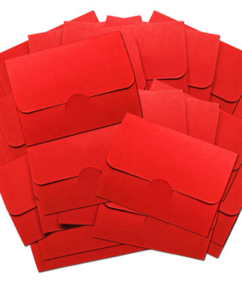 Plicuri Martisor Rosii Fara Personalizate – Set 100 buc, 8×6 cm